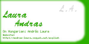 laura andras business card
